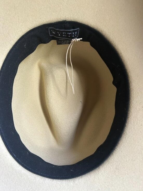 Wyeth Wide Brim Rancher Soft Australian Wool Brown Band Concho Fedora Hat NEW main image 12